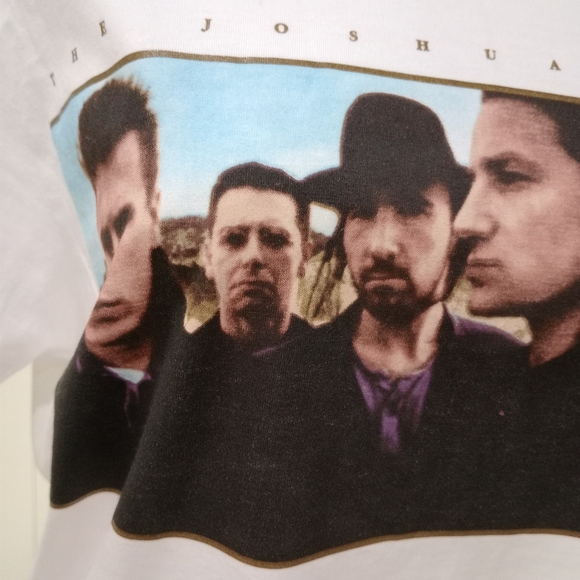U2 Tour White Graphic T-shirt Merch Joshua Tree Rock Band Unisex Sz Large - Picture 5 of 5